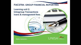 Intragroup Transactions  Management Fees amp Loans [upl. by Wilma]