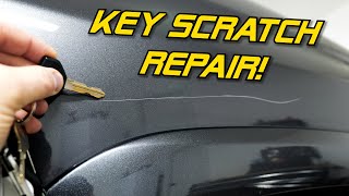 Repairing a Deep SCRATCH in Car Paint  DIY Key Scratch Fix [upl. by Acnaiv]