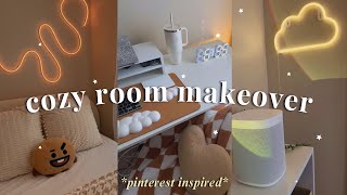 cozy room makeover  tour 🧸 HUGE amazon haul all new furniture pinterest inspired [upl. by Ahsitel31]