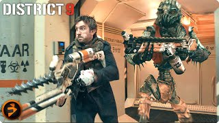 DISTRICT 9  Breaking into MNU  Sharlto Copley SciFi Movie [upl. by Klemperer]