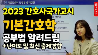 2023 간호사국가고시 공부법 기본간호학 기출문제 난이도 및 단원별 출제경향ㅣ에듀피디 최현주 [upl. by Kauffmann]