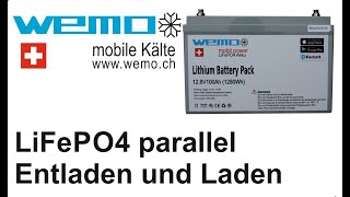 LiFePO4 Batterien Parallel laden und entladen 2 x 100 Ah 128 Volt für Boot und Wohnmobil [upl. by Thia]