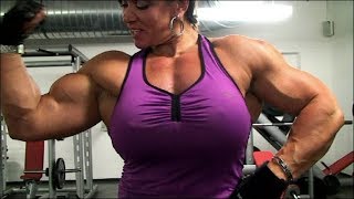 Modesta Halby  FFB Pro Female Bodybuilder Biceps Posing Flexing Girl Woman Bodybuilder [upl. by Navonod274]