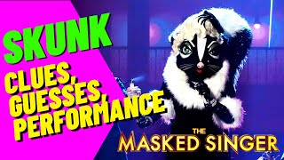 Skunk Performance Clues and Guesses  Masked Singer [upl. by Aciretal]