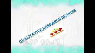 Research Designs Part 2 of 3 Qualitative Research Designs ሪሰርች ዲዛይን  ክፍል ሁለት [upl. by Mclaughlin332]