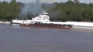 Towboat Lower Mississippi River [upl. by Mercado287]