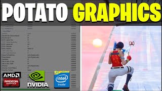 Potato Graphics in Fortnite Max FPS  0 Delay In all GPU 2024 [upl. by Eimmac578]