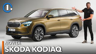 Skoda Kodiaq 2024  Motori IBRIDI e diesel bagagliaio IMMENSO e interni TOP [upl. by Waxman]