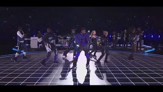 Super Bowl halftime show lights up with Ushers rollerskating extravaganza [upl. by Droffilc]