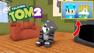 MILO Y VITA REACCIONAN a ESCUELA de MONSTRUOS MY TALKING TOM 😀 REACCIÓN ANIMATION MINECRAFT [upl. by Goodrich]