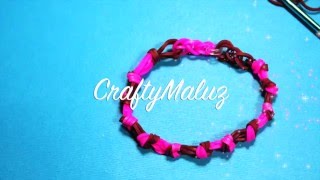 Como Hacer Pulsera de Nudos de Gomitas sin telar  Rainbow Loom Bracelet  pulseras de ligas [upl. by O'Callaghan187]