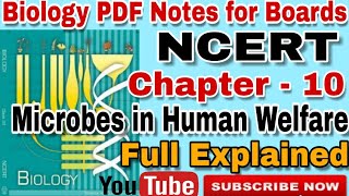 NCERT Ch10 Microbes in Human Welfare Notes class 12 Biology NCERT BOARDS amp NEET [upl. by Lannie]