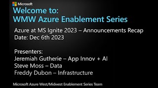 Microsoft Ignite 2023 Announcements Recap 120623 [upl. by Geordie]