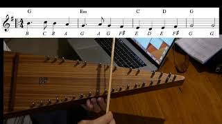 Kemps Jig  Psaltery tutorial [upl. by Aernda465]