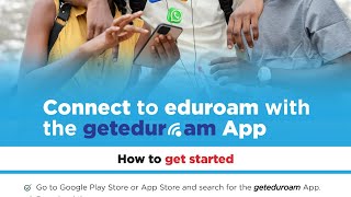 How to connect to eduroam WiFi using the geteduroam App [upl. by Adnwahsal510]