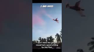 Gender reveal PLANE CRASH 😱 [upl. by Airan]