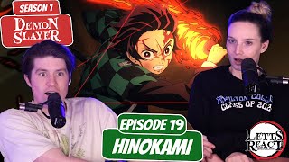 HINOKAMI DANCE  Demon Slayer Newlyweds Reaction  Ep 19 “Hinokami” [upl. by Hoskinson]