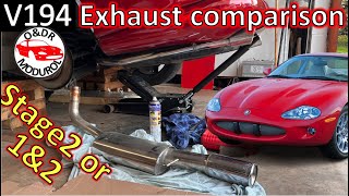 Jaguar XK8 Exhaust noise comparison Stage 2 or Stage 1amp2 XKR  X100 V194 [upl. by Yrrek914]