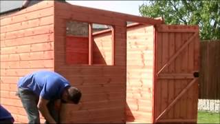 How to build a standard pent shed by Taylors Garden Buildings [upl. by Llenrrad]