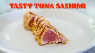 EASY TUNA SASHIMI  tasty with albacore or yellowfin [upl. by Triny]