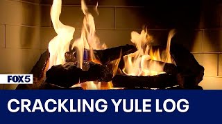 Christmas Yule Log Fireplace with Music [upl. by Engen]