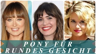 Frisuren für runde gesichter pony 2018 frauen [upl. by Aryaz]