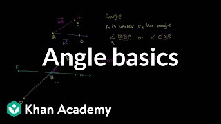 Angle basics  Angles and intersecting lines  Geometry  Khan Academy [upl. by Iluj414]