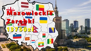 PKB Polskich Województw  Zarobki Na Mieszkańca top poland pkb polska money 2024 free [upl. by Eibob]