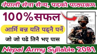 Nepal Army Syllable 2081  Nepal Army Sainya Syllable  Nepal Army Exam Questions  Sainya Model Que [upl. by Zerep]