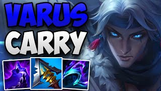 CHALLENGER ADC CARRIES WITH VARUS  CHALLENGER VARUS ADC GAMEPLAY  Patch 1410 S14 [upl. by Ahserb]