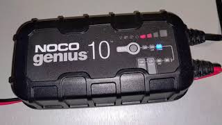 Review of NOCO genius 10 charger charging 12 volt lithium battery in RV [upl. by Eutnoj]