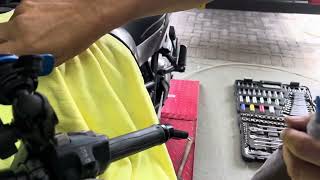 Kawasaki H2 sx Handlebar risers installation [upl. by Harim]