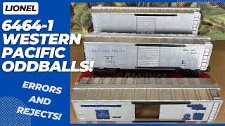 Oddball Postwar Lionel trains 64641 Western Pacific boxcars Factory Errors and Rejects [upl. by Aihsenal]