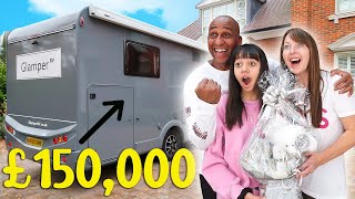 VAN TOUR SURPRISING THE FAMILY WITH A £150000 MOTORHOME  Family Van Life [upl. by Koller]