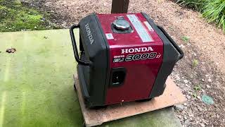 Honda EU3000 generator old start cold start [upl. by Assele]