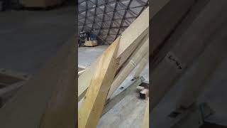 Crutch cut Jack rafter the roofing carpentry final boss Oakframing [upl. by Nevil195]