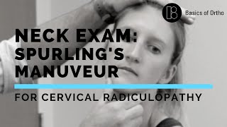 Neck Exam Spurlings Maneuver for Cervical Radiculopathy [upl. by Matthieu]