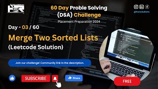 Day  0360  Merge Two Sorted Lists  Leetcode  Asked in google amazon adobe salesforce [upl. by Irah]