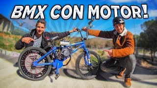 CREAMOS UNA BMX CON MOTOR DE GASOLINA  Sorpresa a mi hermano [upl. by Melany629]