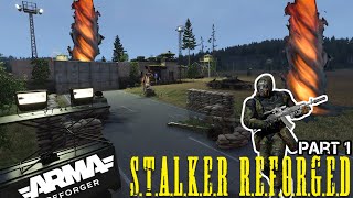 STALKER REFORGED  FIRE ANOMALIES AT THE CHECKPOINT Arma Reforger Stalker Mod [upl. by Yulma]