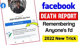 How To Memorialized Any Facebook Account 2023  Facebook New Death Report Trick  Fb Id Remembering [upl. by Jandy]