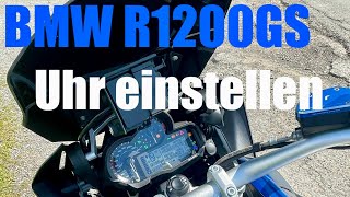 BMW R1200GS Uhr einstellen im Cockpit Adventure Rally Trophy [upl. by Arahc367]