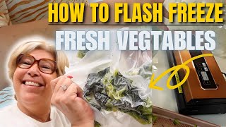 HOW I FLASH FREEZE AND STORE FRESH VEGGIESIm prepping my home [upl. by Htrowslle]