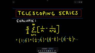 Telescoping Series  Finding the Sum Example 1 [upl. by Dnilasor763]