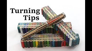 Tips for turning Colored Pencil Resin Cast Pen blanks How I do it [upl. by Anatlus]