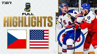 Czechia vs USA FULL HIGHLIGHTS  2024 World Junior Championship [upl. by Iborian]