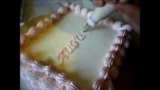 Come scrivere sulle torte How to write on cakes by ItalianCakes [upl. by Silisav]