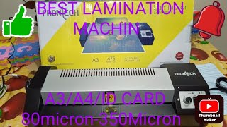 Best A3 lamination Machine Unboxing amp Review Sabse Sasta Lamination Machine For Business A3A4 Doc [upl. by Oigres]