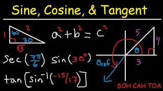 Sine Cosine Tangent Explained  Right Triangle Basic Trigonometry  sin cos tan sec csc cot [upl. by Gifferd102]