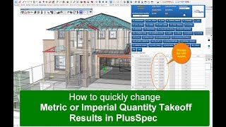 How to change the Take Off units from Metric to Imperial or Meters to Feet in PlusSpec [upl. by Alue491]